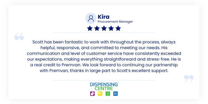 Dispensing Centre Testimonial